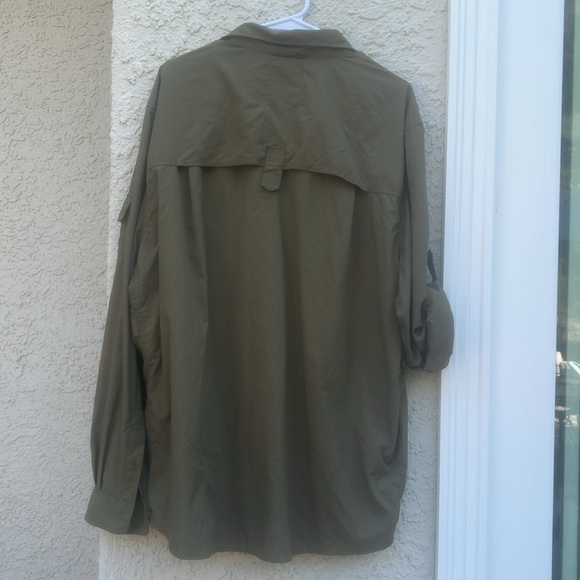 REI Co-op Green Sahara Roll up Long Sleeve Hiking Outdoor Shirt Men's Size XXL - Picture 5 of 7